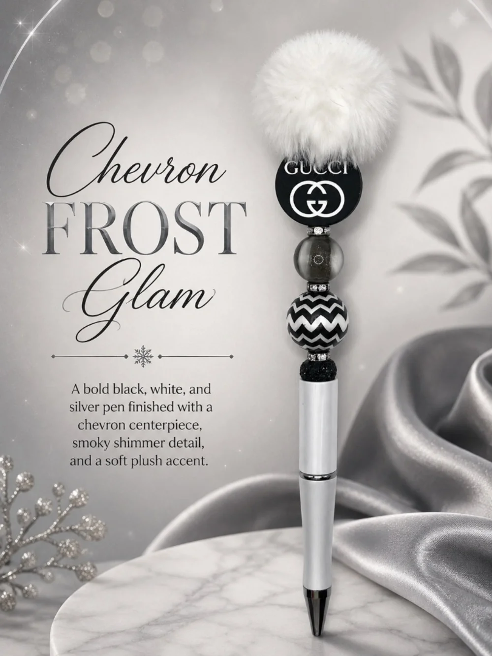 Chevron Frost Glam Pen